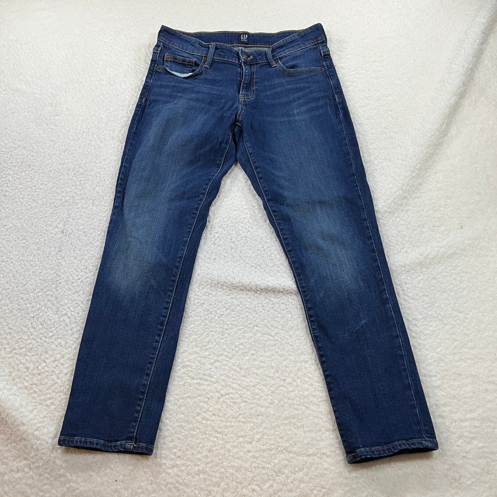 Gap Jeans Womens 6 Regular Dark Indigo Girlfriend Stretch Denim